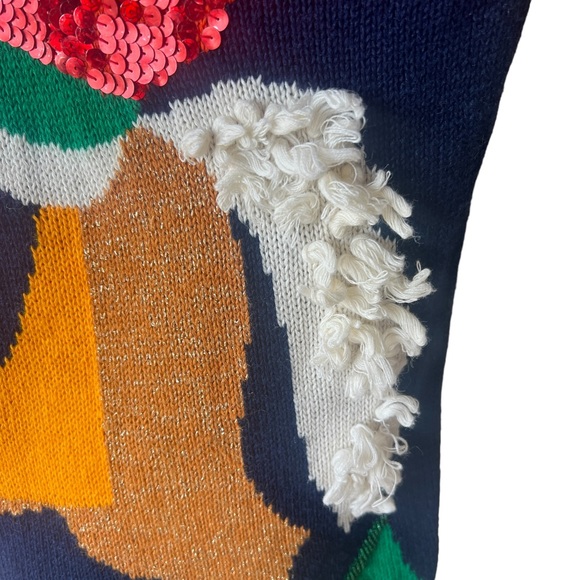 I.B. DIFFUSION SPORT CHRISTMAS SWEATER VINTAGE SEQUENCE RARE FIND WOMENS LARGE - Picture 7 of 16